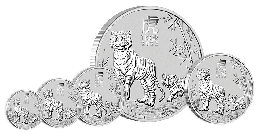 Lunar Tiger 5 Unzen Silber Größen