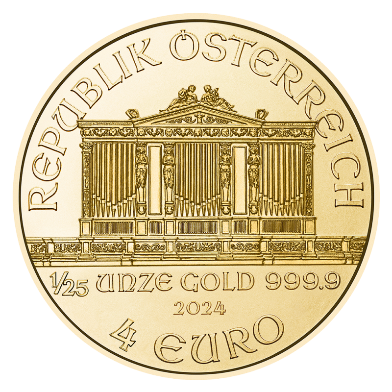 Wiener Philharmoniker 1/25 Unze Goldmünze 2024