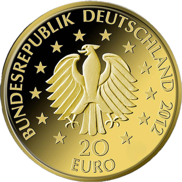 20 Euro Deutscher Wald Fichte 1/8 oz Goldmünze 2012 (A)