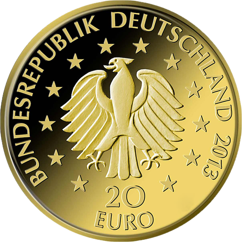 20 Euro Deutscher Wald Kiefer 1/8 oz Goldmünze 2013 (J)
