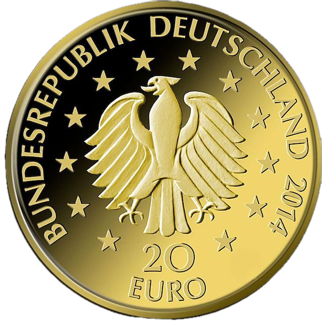 20 Euro Deutscher Wald Kastanie 1/8 oz Goldmünze 2014 (G)
