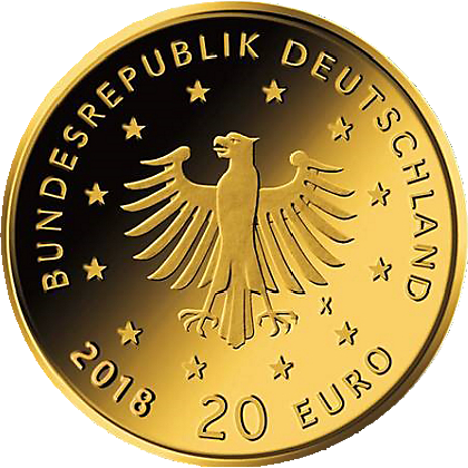 20 Euro Heimische Vögel Uhu 1/8 oz Goldmünze 2018 (F)
