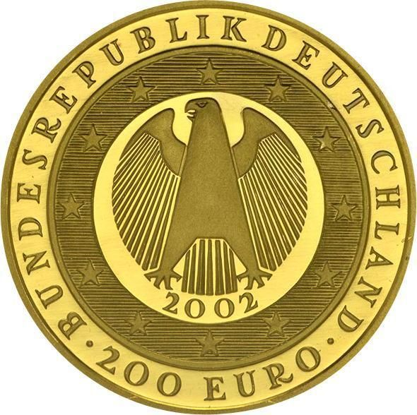 200 Euro Währungsunion 1oz Goldmünze 2002 (D)