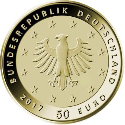 50 Euro Lutherrose 1/4 oz Goldmünze 2017 (J)