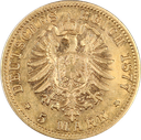 5 Mark König Karl Württemberg Goldmünze | 1877