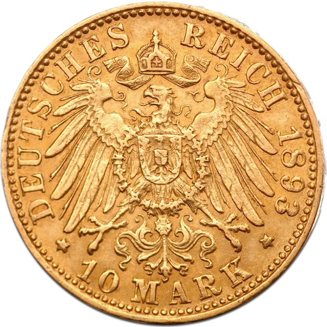 10 Mark Freie Hansestadt Hamburg Goldmünze | 1873-1913
