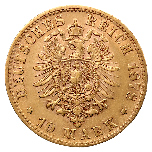 10 Mark König Karl Goldmünze | 1864-1891
