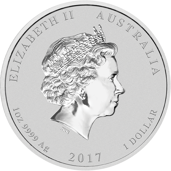 Lunar II Hahn 1 Unze Silbermünze 2017 differenzbesteuert
