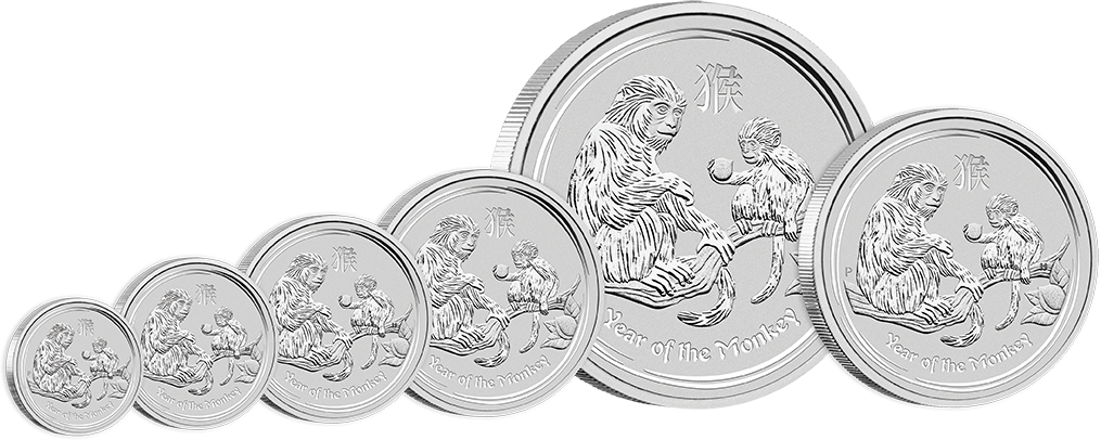 Lunar II Affe 10 Unzen Silbermünze 2016