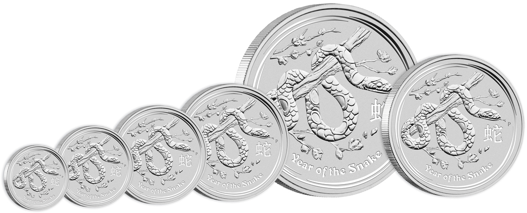 Lunar II Schlange 5 Unzen Silbermünze 2013 differenzbesteuert