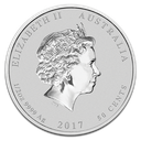 Lunar II Hahn 1/2oz Silbermünze 2017 differenzbesteuert