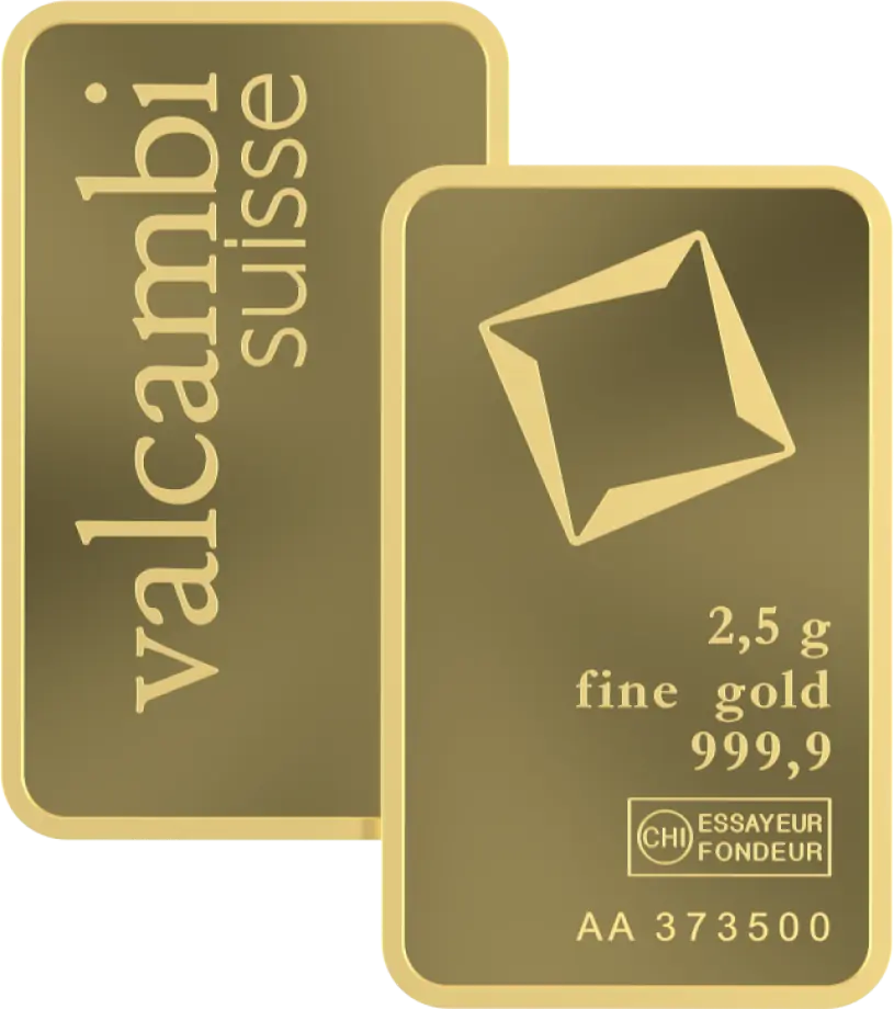 2,5 Gramm Goldbarren | Valcambi