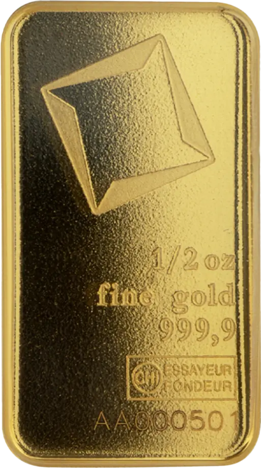 1/2 Unze Goldbarren | Valcambi