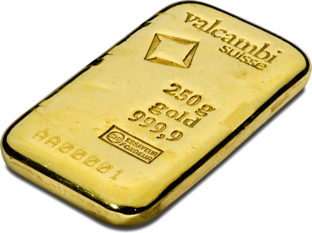 250 Gramm Goldbarren - gegossen | Valcambi
