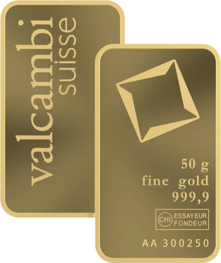 50 Gramm Goldbarren | Valcambi