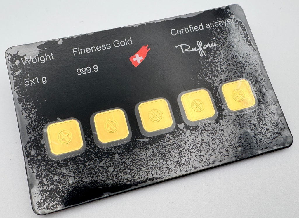 5 x 1 Gramm Goldbarren Combibar | versch. Hersteller