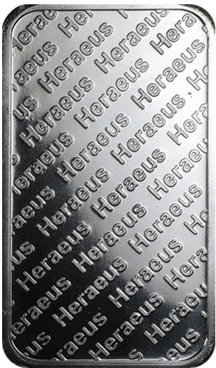 1 Unze Silberbarren Heraeus