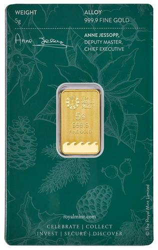 5 Gramm Goldbarren | Royal Mint - Merry Christmas