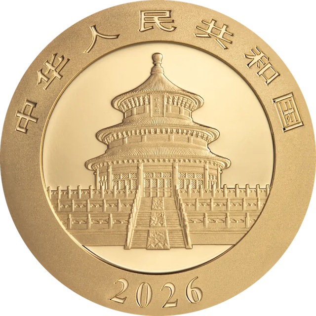 China Panda 30g Goldmünze 2026