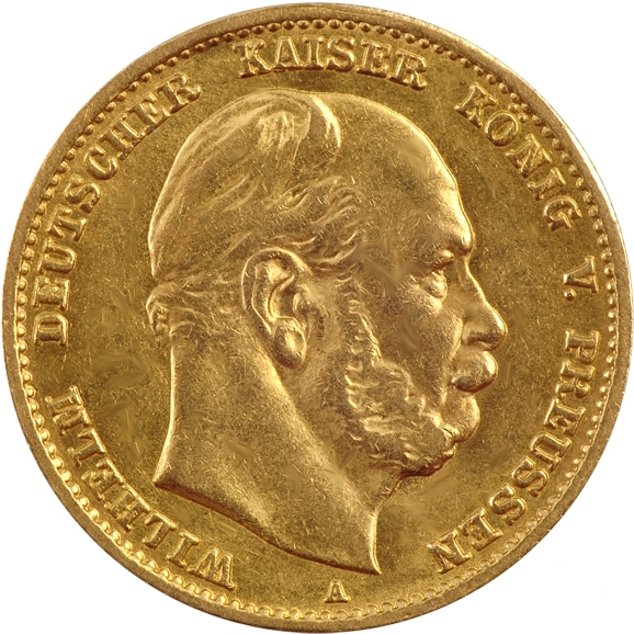 10 Mark Kaiser Wilhelm I. Preußen Goldmünze