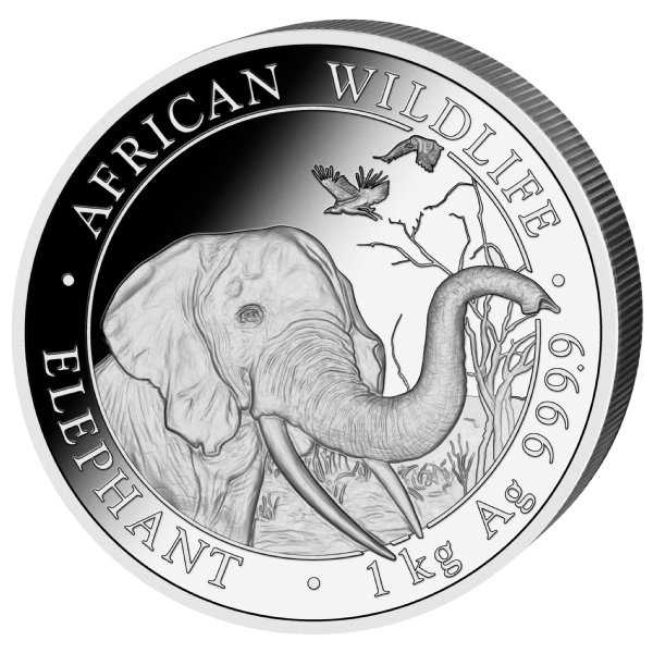 Somalia Elefant 1 Kilo Silbermünze 2018 | differenzbesteuert