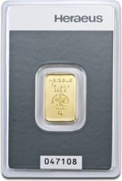 5 Gramm Goldbarren | Heraeus mit Zertifikat