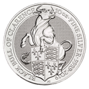 Queen's Beasts Black Bull of Clarence 10 Unzen Silbermünze 2019 | differenzbesteuert