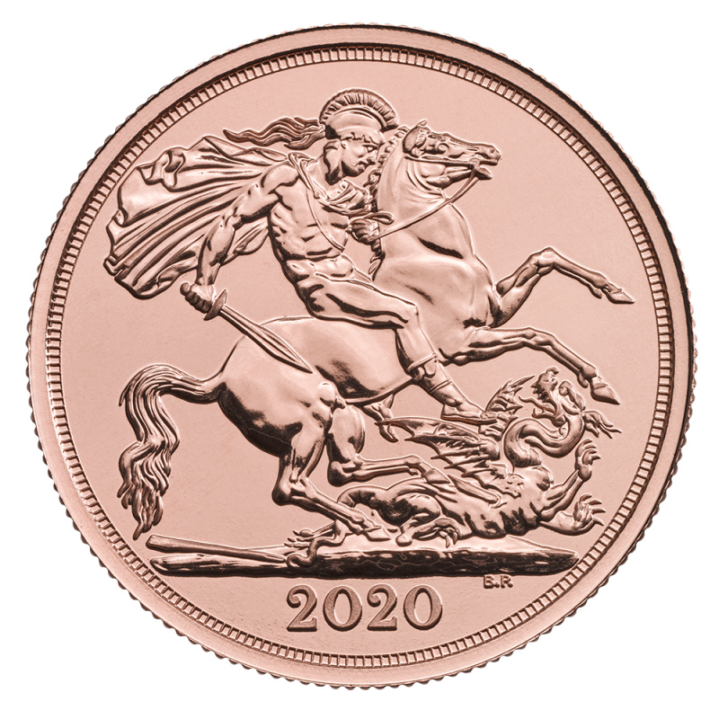 2 Pfund Sovereign Elisabeth II Goldmünze 2020