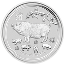 Lunar II Schwein 1 Kilo Silbermünze 2019 | differenzbesteuert