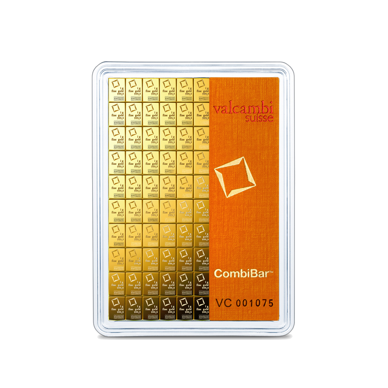 100 x 1g Gold Tafelbarren/CombiBar