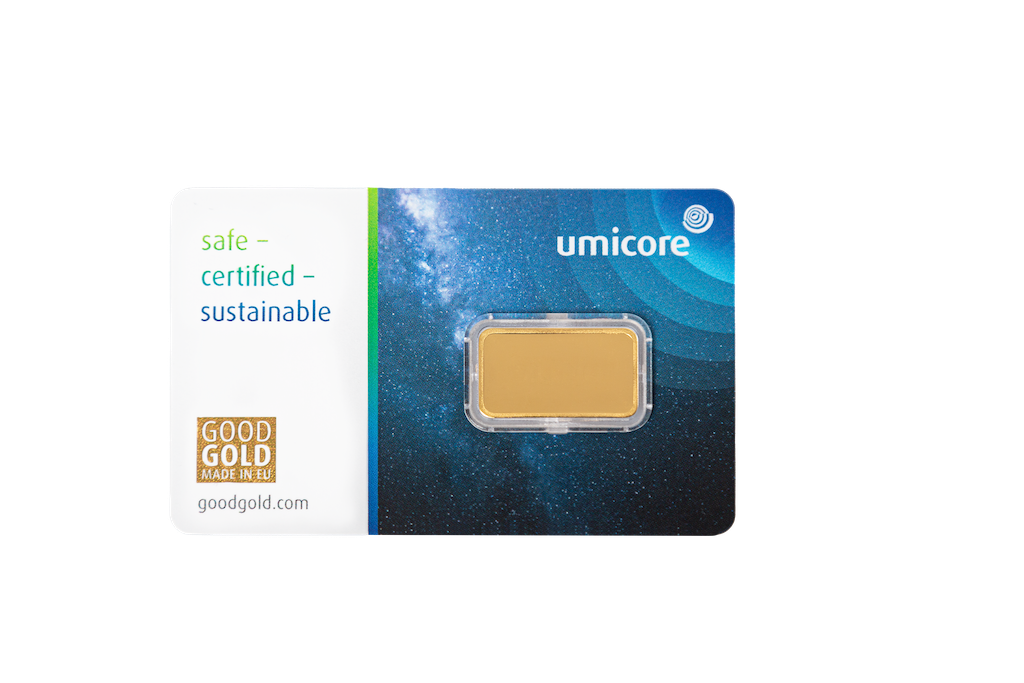 2,5 Gramm Goldbarren | Umicore Geschenkbarren