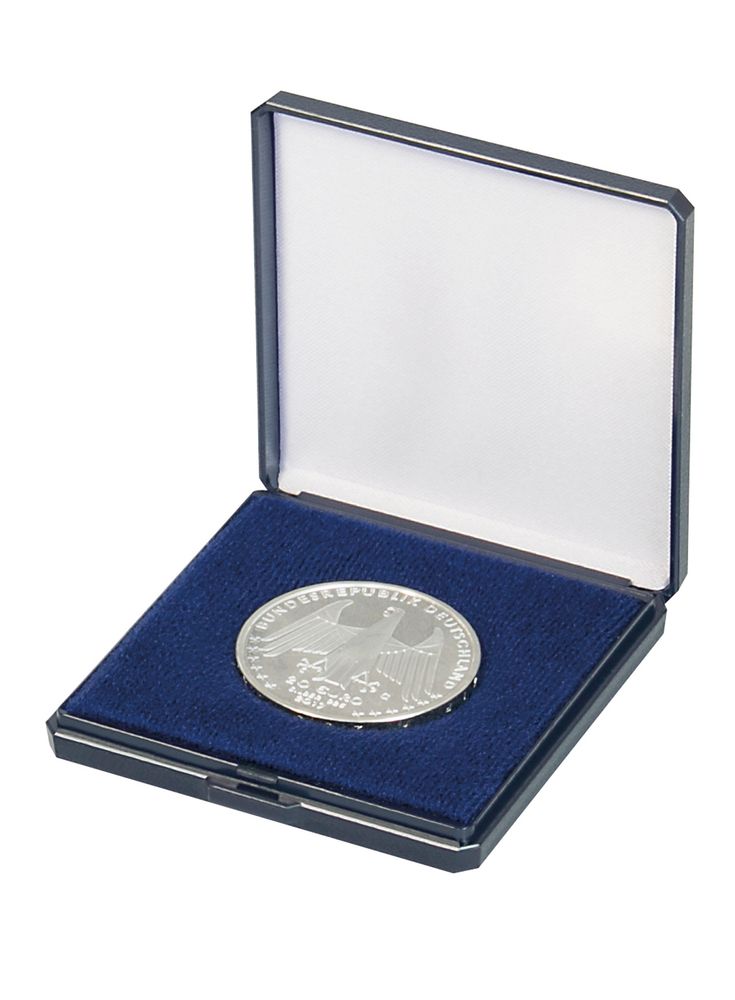 Münzetui mit blauer Einlage für Münzen bis 22 mm
