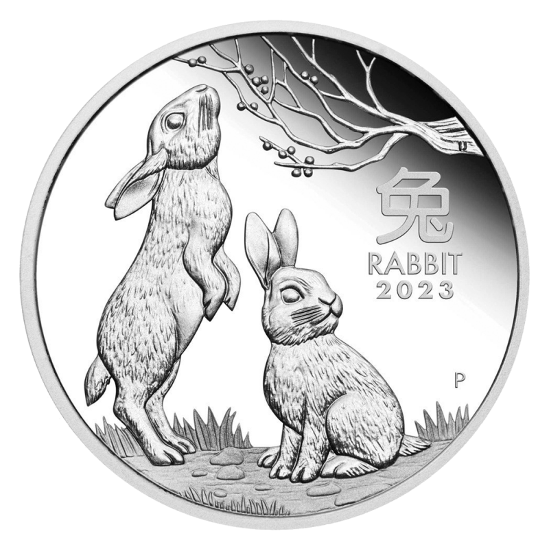 Lunar III Hase 1 Unze Silbermünze 2023 | differenzbesteuert