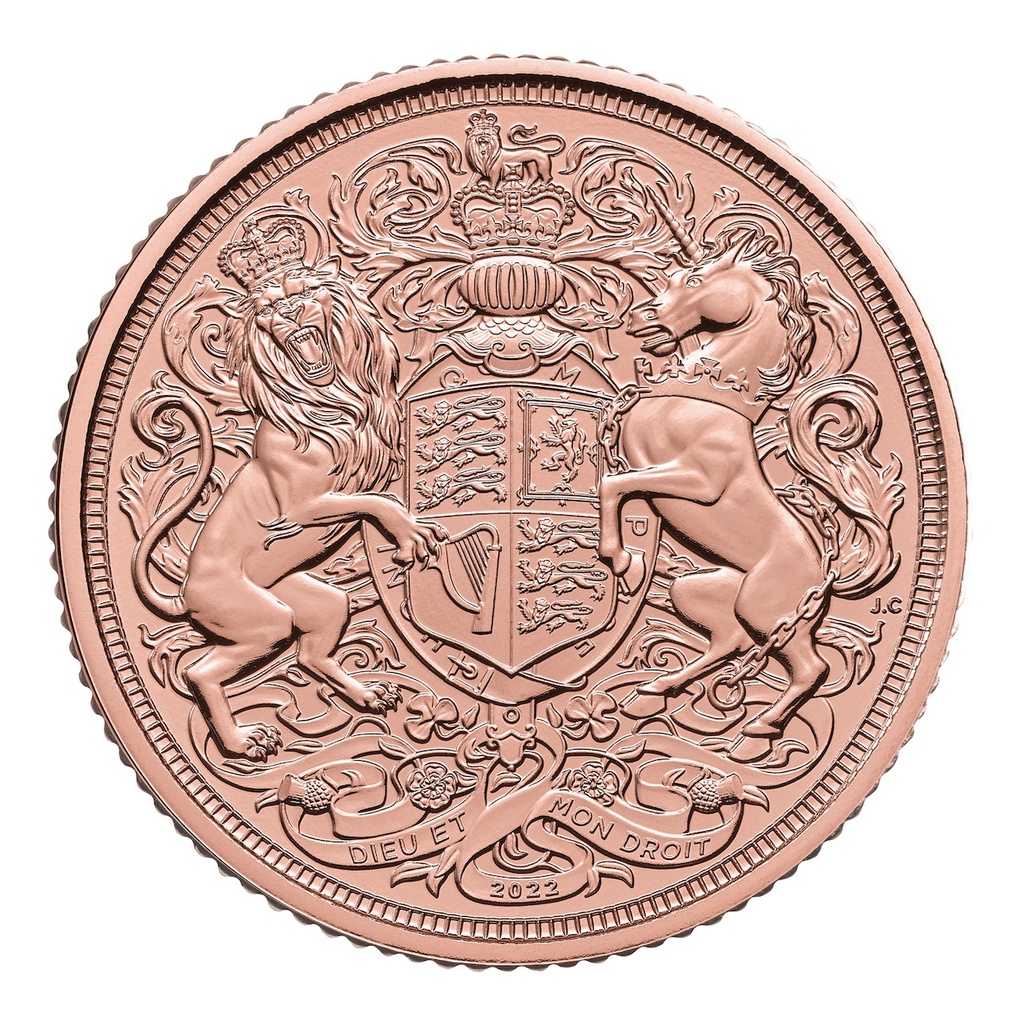 Memorial 1 Pfund Sovereign Charles III Goldmünze 2022