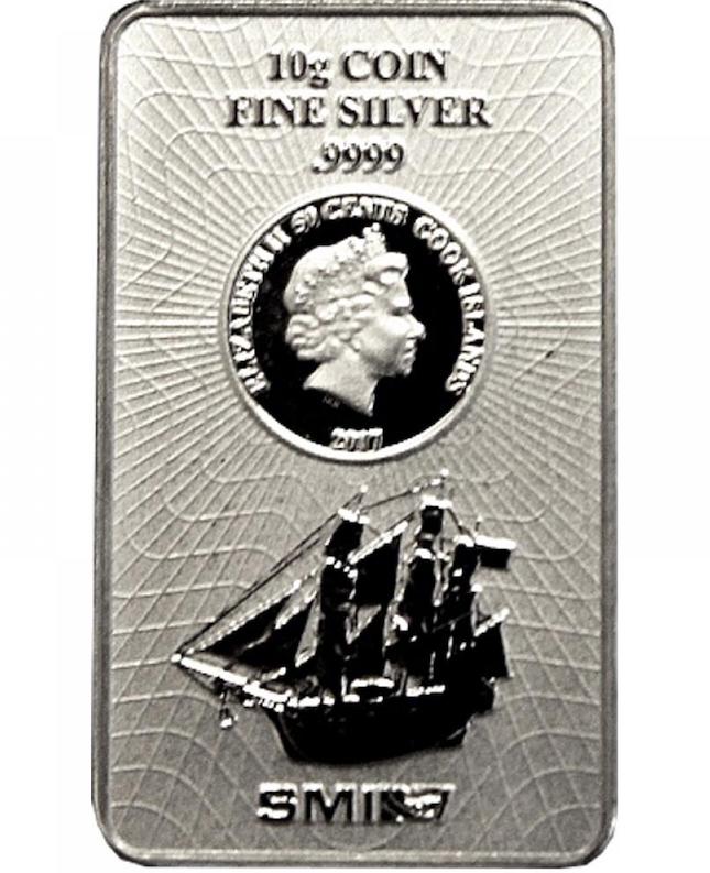 10 Gramm Cook Islands Silber Münzbarren differenzbesteuert