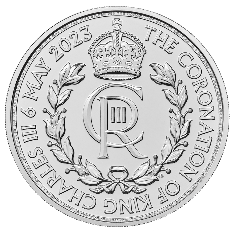 Coronation King Charles III 1 Unze Silbermünze 2023 | differenzbesteuert