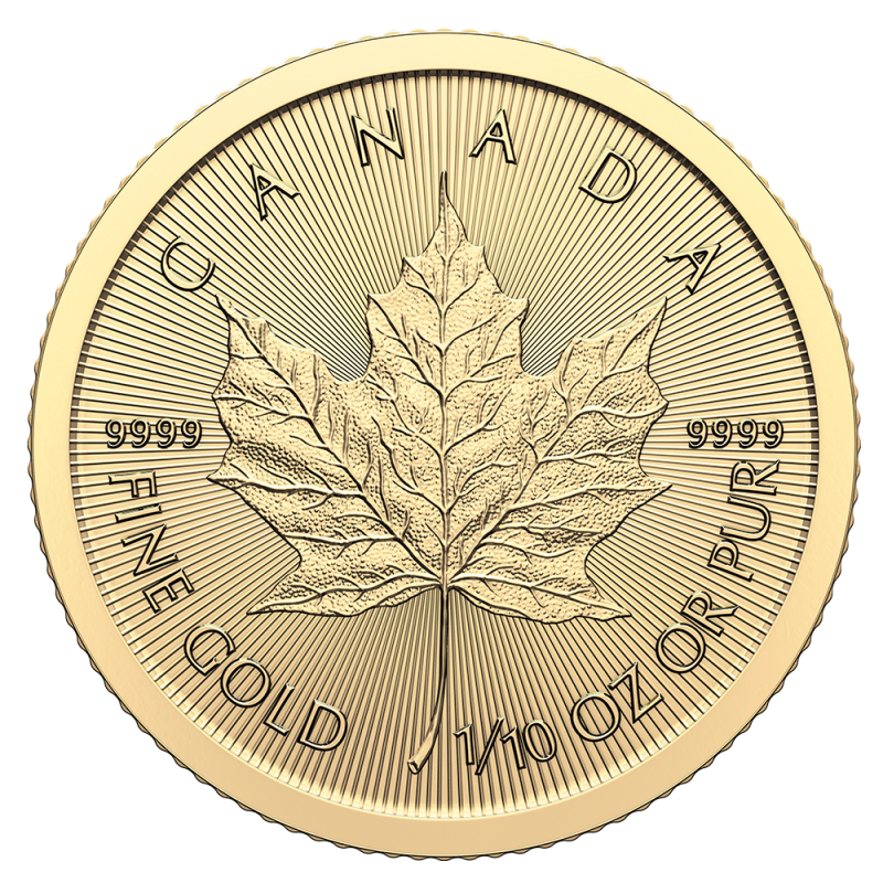 Maple Leaf 1/10 Unze Goldmünze 2024