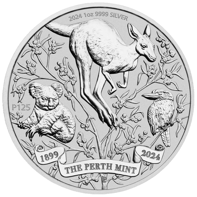 125 Jahre Perth Mint 1 Unze Silbermünze 2024 | differenzbesteuert