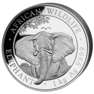 Somalia Elefant 1 Kilo Silbermünze 2021 | differenzbesteuert