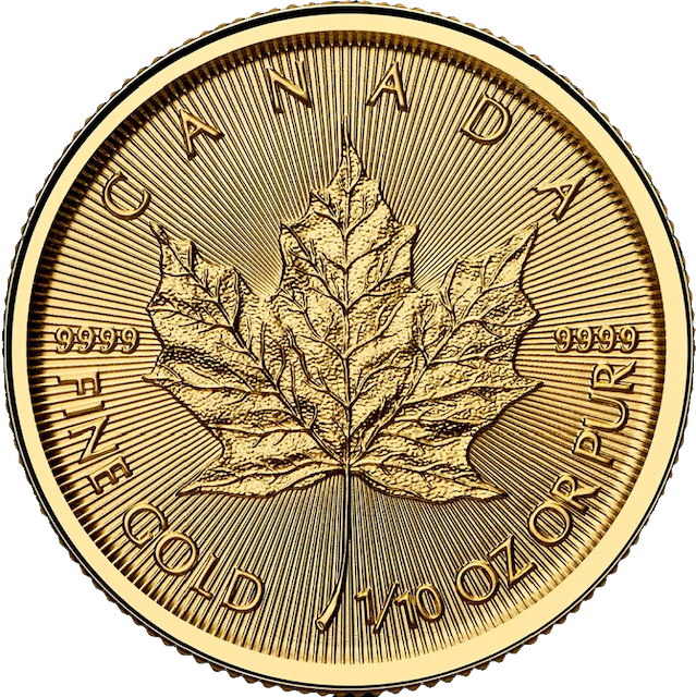 Maple Leaf 1/10 Unze Goldmünze 2025