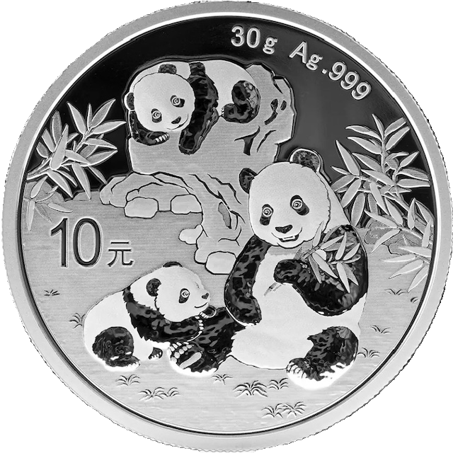 China Panda 30g Silbermünze 2025