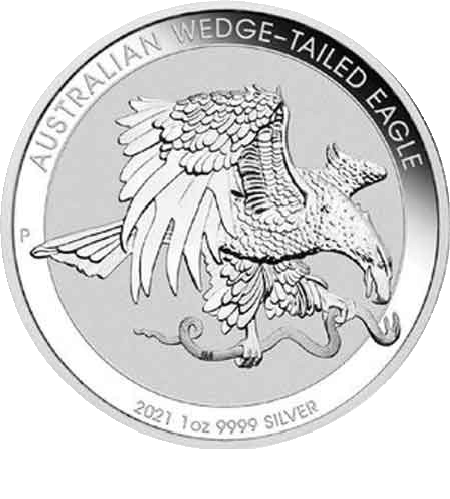 Wedge-Tailed Eagle 1 Unze Silbermünze 2021 | differenzbesteuert