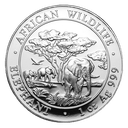 Somalia Elefant 1 Unze Silbermünze 2012 | differenzbesteuert