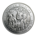Somalia Elefant 1 Unze Silbermünze 2008 | differenzbesteuert