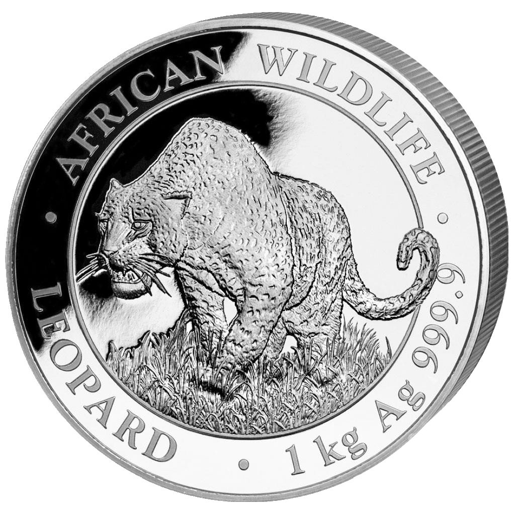 African Wildlife Leopard 1 Kilo Silbermünze 2023 | differenzbesteuert