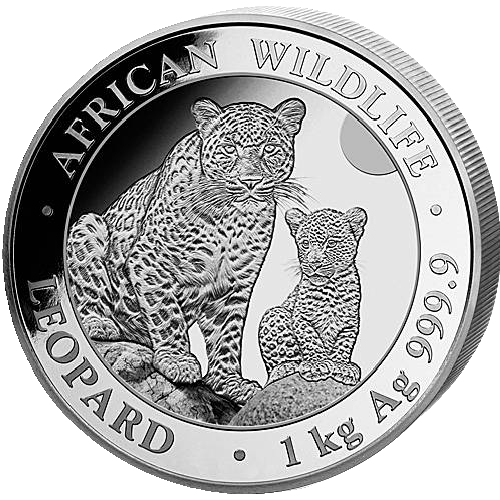 African Wildlife Leopard 1 Kilo Silbermünze 2024 | differenzbesteuert