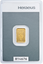 2 Gramm Goldbarren Heraeus Kinebarren®