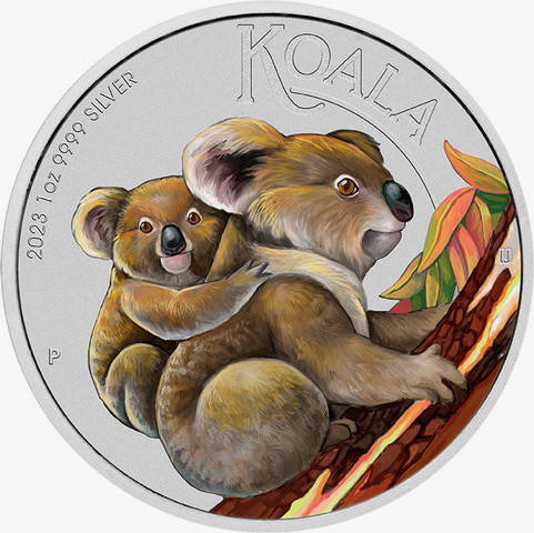 Australien Koala 1 Unze Silbermünze 2023 coloriert | Coincard