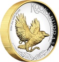 Australien Kookaburra 2 Unzen Silbermünze 2024 teilvergoldet - Proof / High Relief | differenzbesteuert