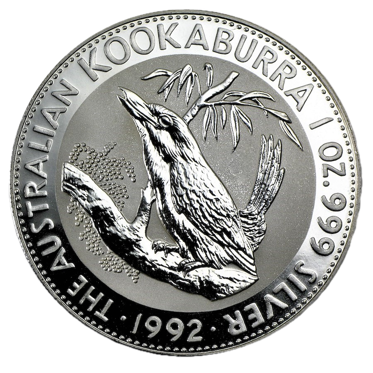 Kookaburra 1 Unze Silbermünze 1992 | differenzbesteuert